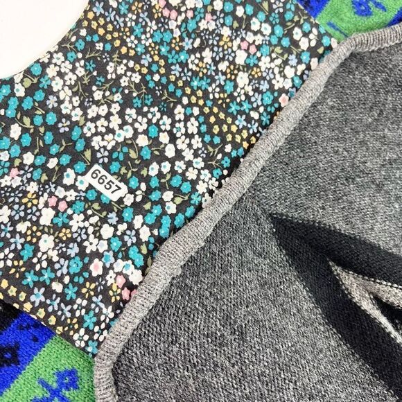 Free People Top Sweater Womens Medium Floral Stripes Knitted Boho - Picture 10 of 10